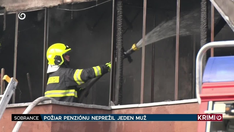 POŽIAR PENZIÓNU NEPREŽIL JEDEN MUŽ