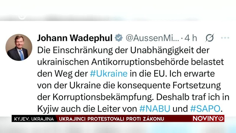 UKRAJINCI PROTESTOVALI PROTI ZÁKONU