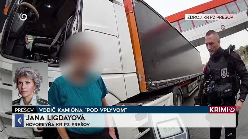 VODIČ KAMIÓNA "POD VPLYVOM"