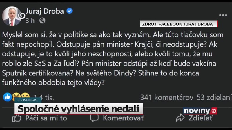 Spoločné vyhlásenie nedali
