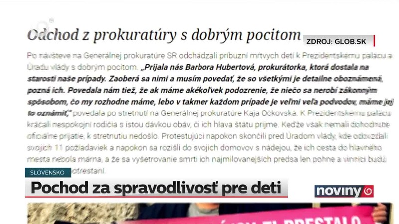 Pochod za spravodlivosť pre deti