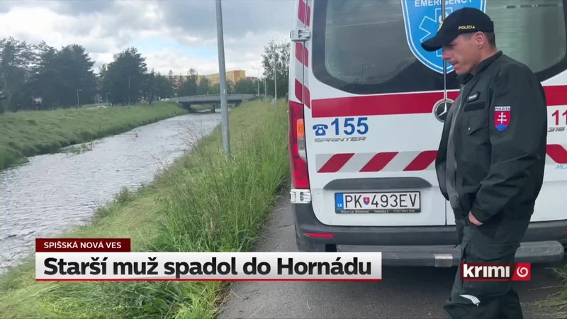 Starší muž spadol do Hornádu