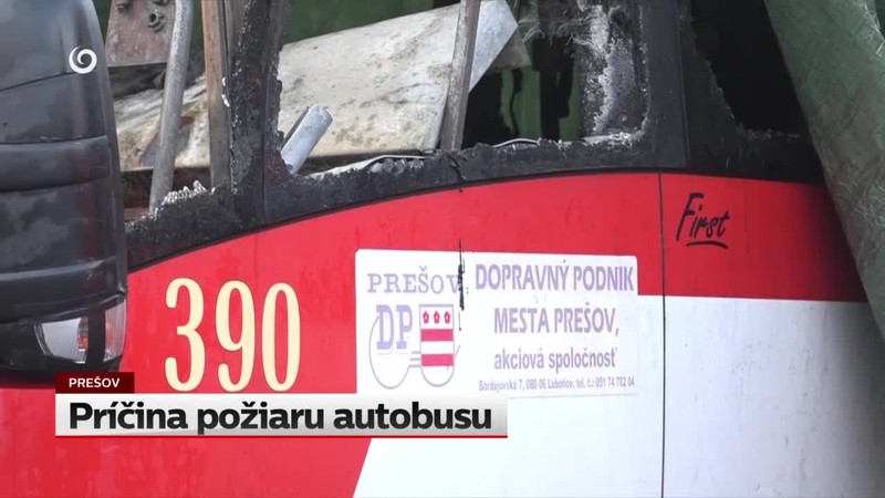 Príčina požiaru autobusu