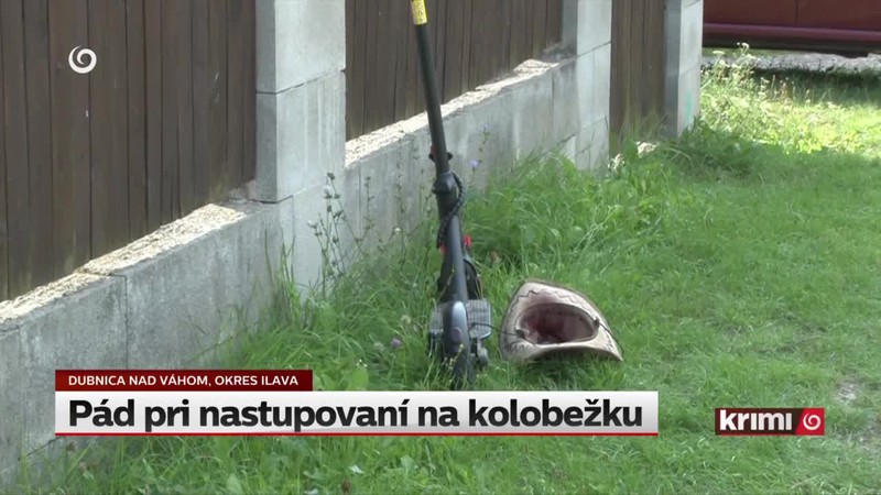 Pád pri nastupovaní na kolobežku