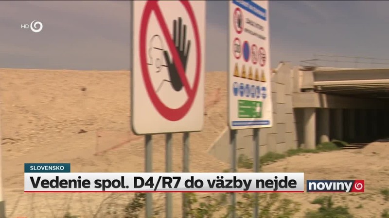 Vedenie spol. D4/R7 do väzby nejde