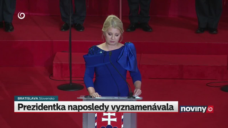Prezidentka naposledy vyznamenávala