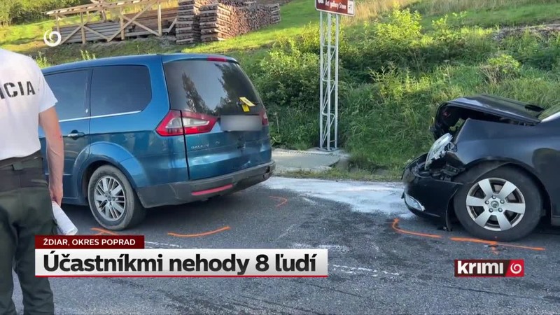 Účastníkmi nehody 8 ľudí