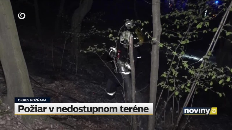 Požiar v nedostupnom teréne