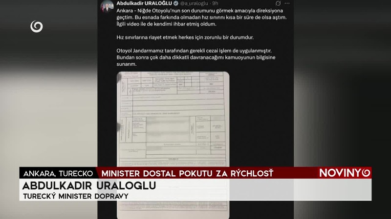 MINISTER DOSTAL POKUTU ZA RÝCHLOSŤ