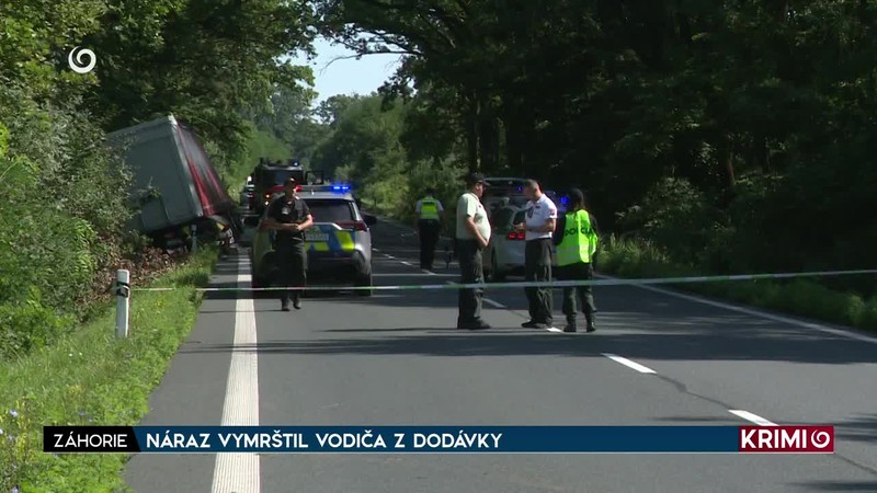 NÁRAZ VYMRŠTIL VODIČA Z DODÁVKY