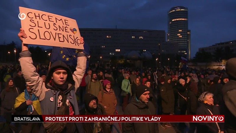 PROTEST PROTI ZAHRANIČNEJ POLITIKE VLÁDY