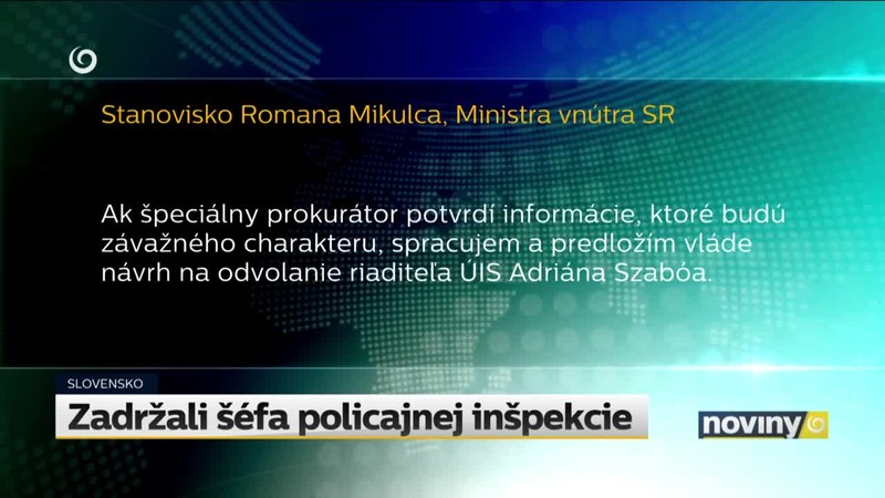 Zadržali šéfa policajnej inšpekcie