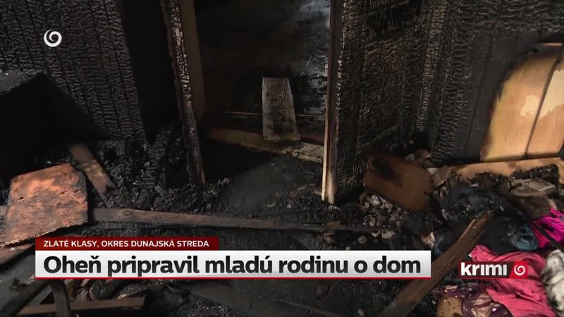 Oheň pripravil mladú rodinu o dom