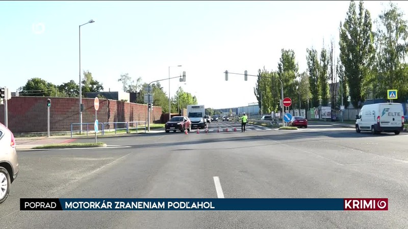MOTORKÁR ZRANENIAM PODĽAHOL /