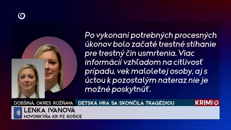 DETSKÁ HRA SA SKONČILA TRAGÉDIOU