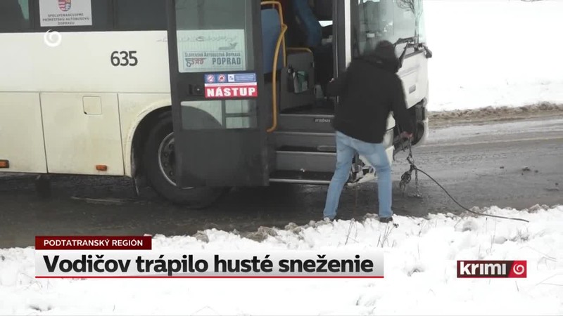Vodičov trápilo husté sneženie