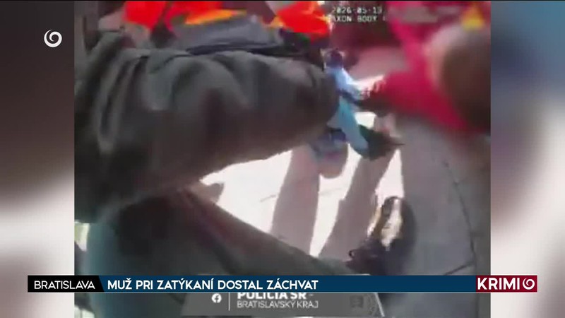 MUŽ PRI ZATÝKANÍ DOSTAL ZÁCHVAT