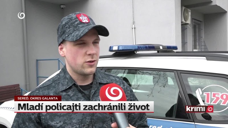 Mladí policajti zachránili život