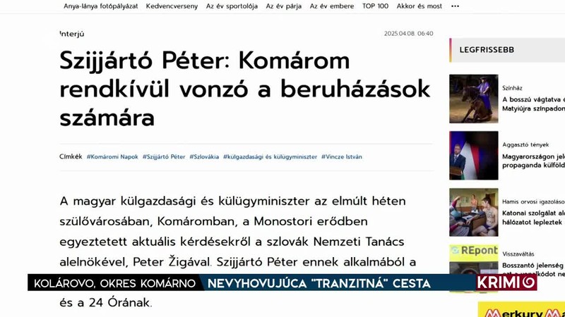 NEVYHOVUJÚCA "TRANZITNÁ" CESTA