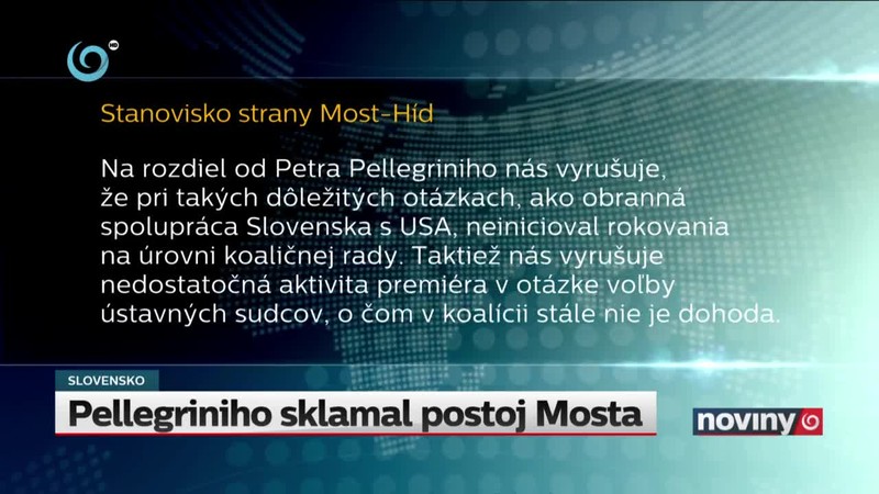 Pellegriniho sklamal postoj Mosta