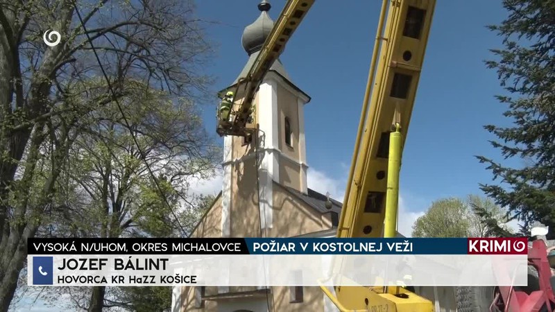 POŽIAR V KOSTOLNEJ VEŽI
