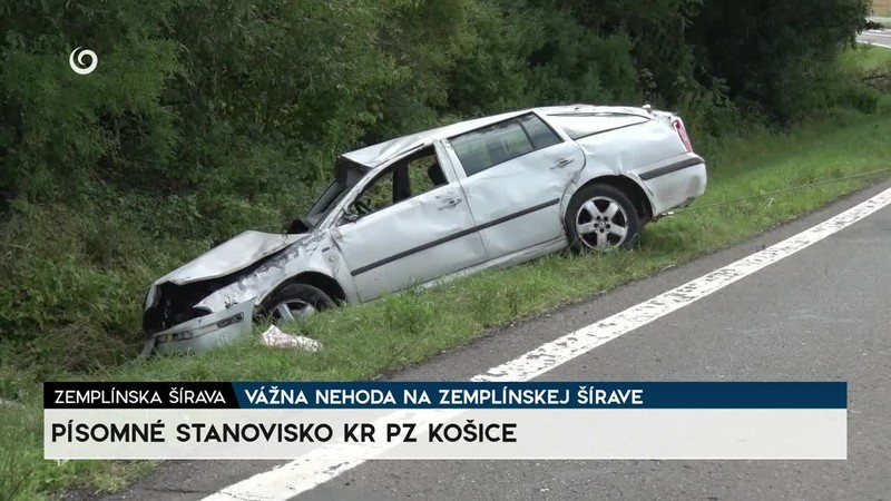 VÁŽNA NEHODA NA ZEMPLÍNSKEJ ŠÍRAVE