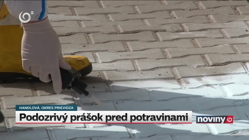 Podozrivý prášok pred potravinami