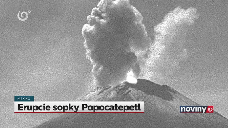 Erupcie sopky Popocatepetl