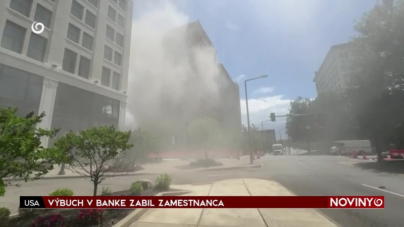 VÝBUCH V BANKE ZABIL ZAMESTNANCA