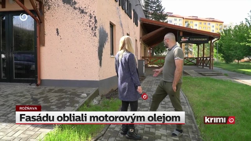Fasádu obliali motorovým olejom