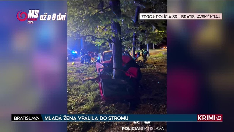 MLADÁ ŽENA VPÁLILA DO STROMU