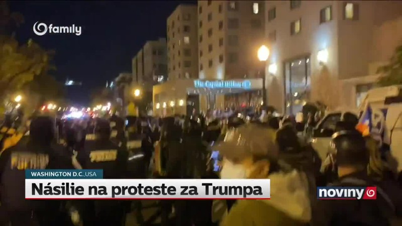 Násilie na proteste za Trumpa