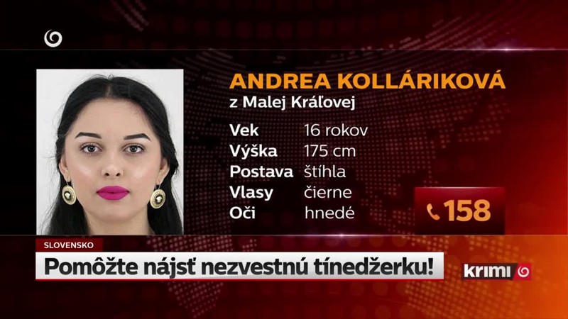 Pomôžte nájsť nezvestnú tínedžerku!