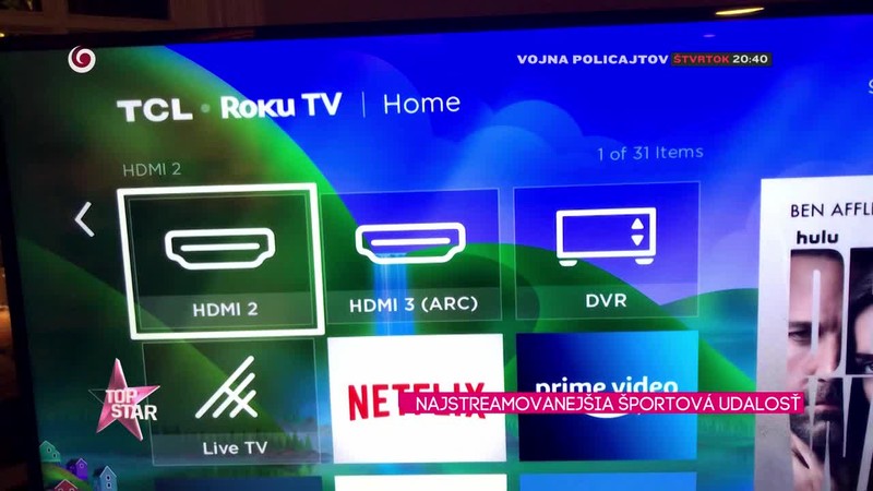 NAJSTREAMOVANEJŠIA ŠPORTOVÁ UDALOSŤ