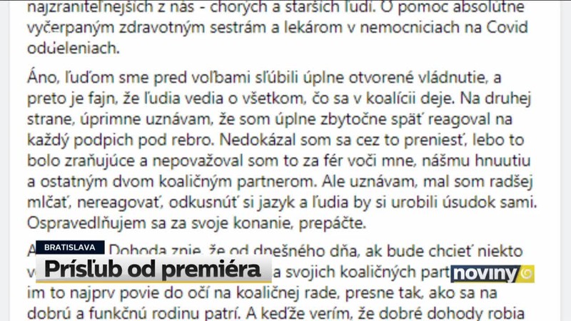 Prísľub od premiéra