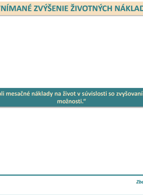 Prieskum AKO pre Na hrane TV JOJ: Zvyšovanie nákladov