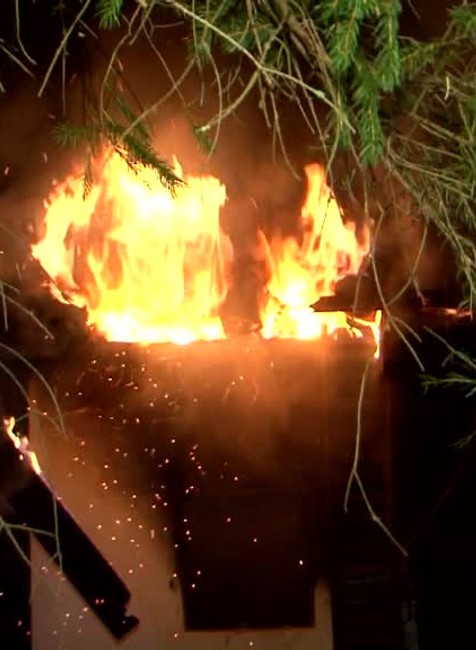 Požiar drevenej chaty628