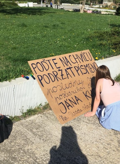 Protest pred vládou 