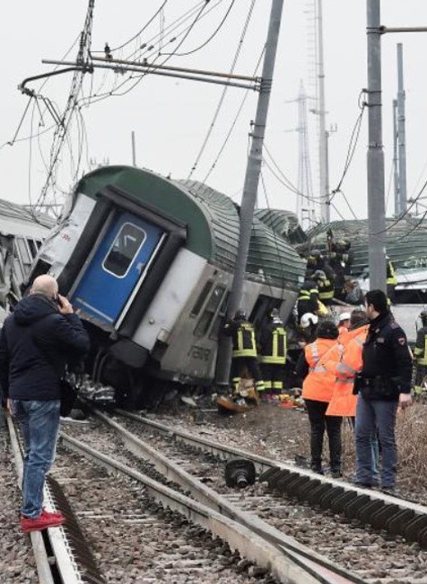 nehoda, vlak, Miláno