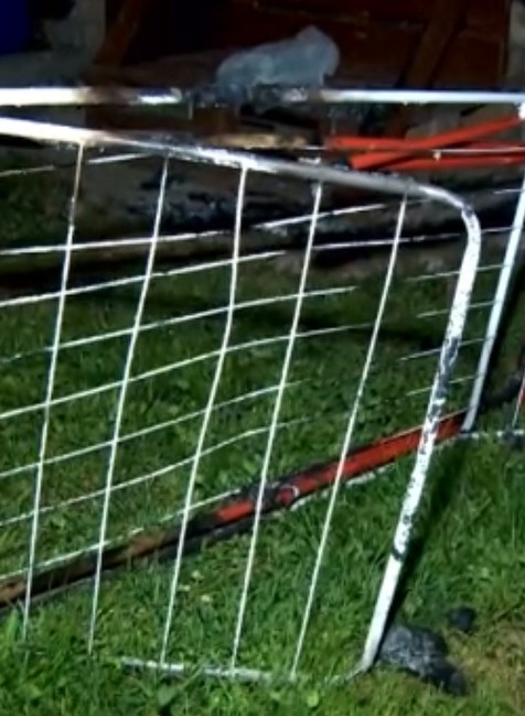 Zhorený sušiak na prádlo