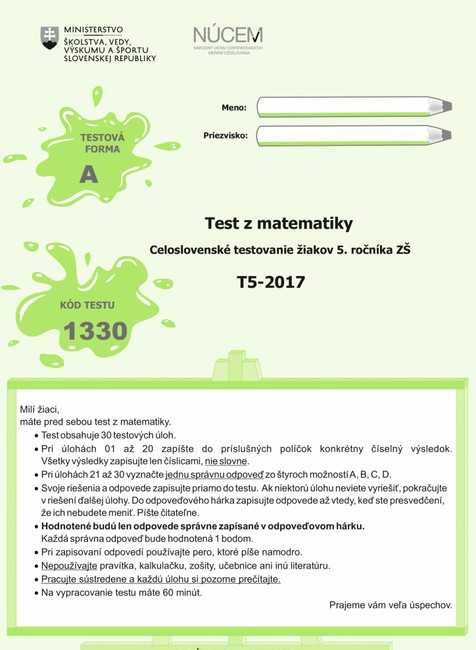 Test z matematiky 1