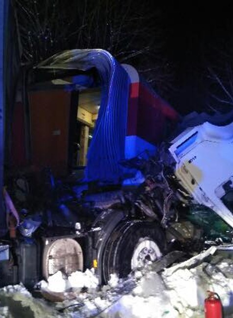 Zrážka vlaku s kamiónom 