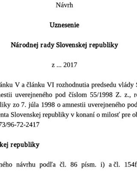 Uznesenie Národnej radySlovenskej republiky