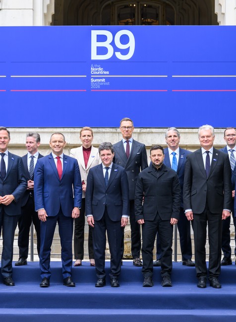 Summit Bukureštskej deviatky (B9) a severských krajín v Paláci Cotroceni v Bukurešti v stredu 13. mája 2026.