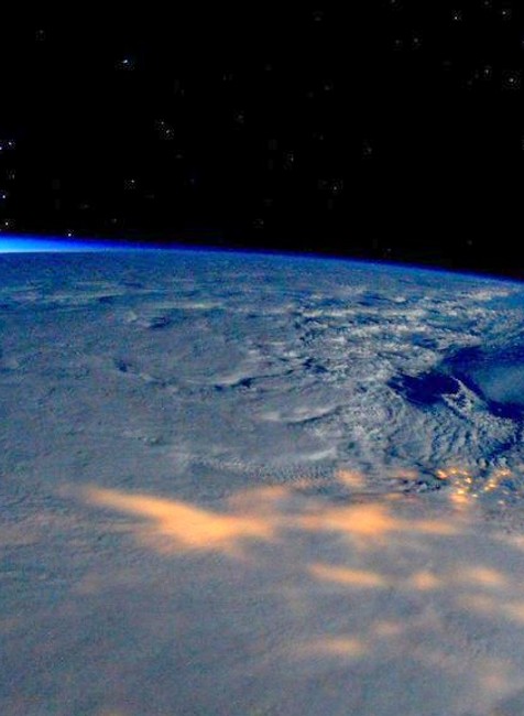 Snehová búrka snímok NASA astronaut