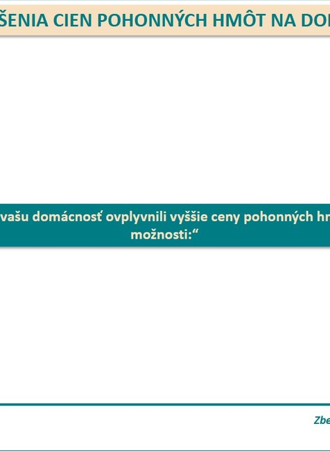 Prieskum - zvýšené ceny pohonných hmôt 1 