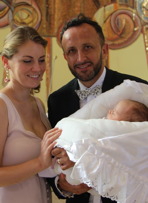 Kandráčovci na krste dcérky Marušky