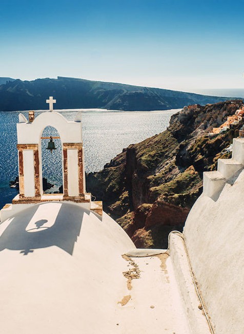 Malebný grécky ostrov Santorini