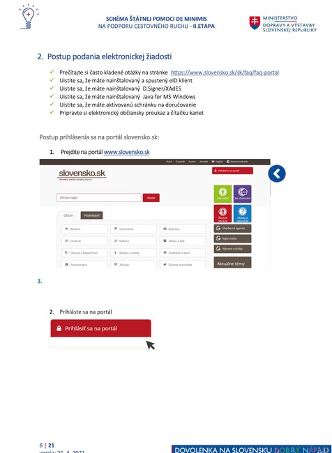 Schéma štátnem pomoci DE MINIMIS