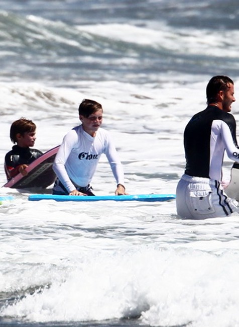 David Beckham_deti_dovolenka_Malibu